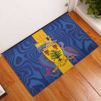 Barbados Emancipation Day Rubber Doormat Coat of Arms and Map National Flag Style - Wonder Print Shop