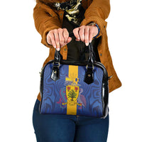 Barbados Emancipation Day Shoulder Handbag Coat of Arms and Map National Flag Style - Wonder Print Shop