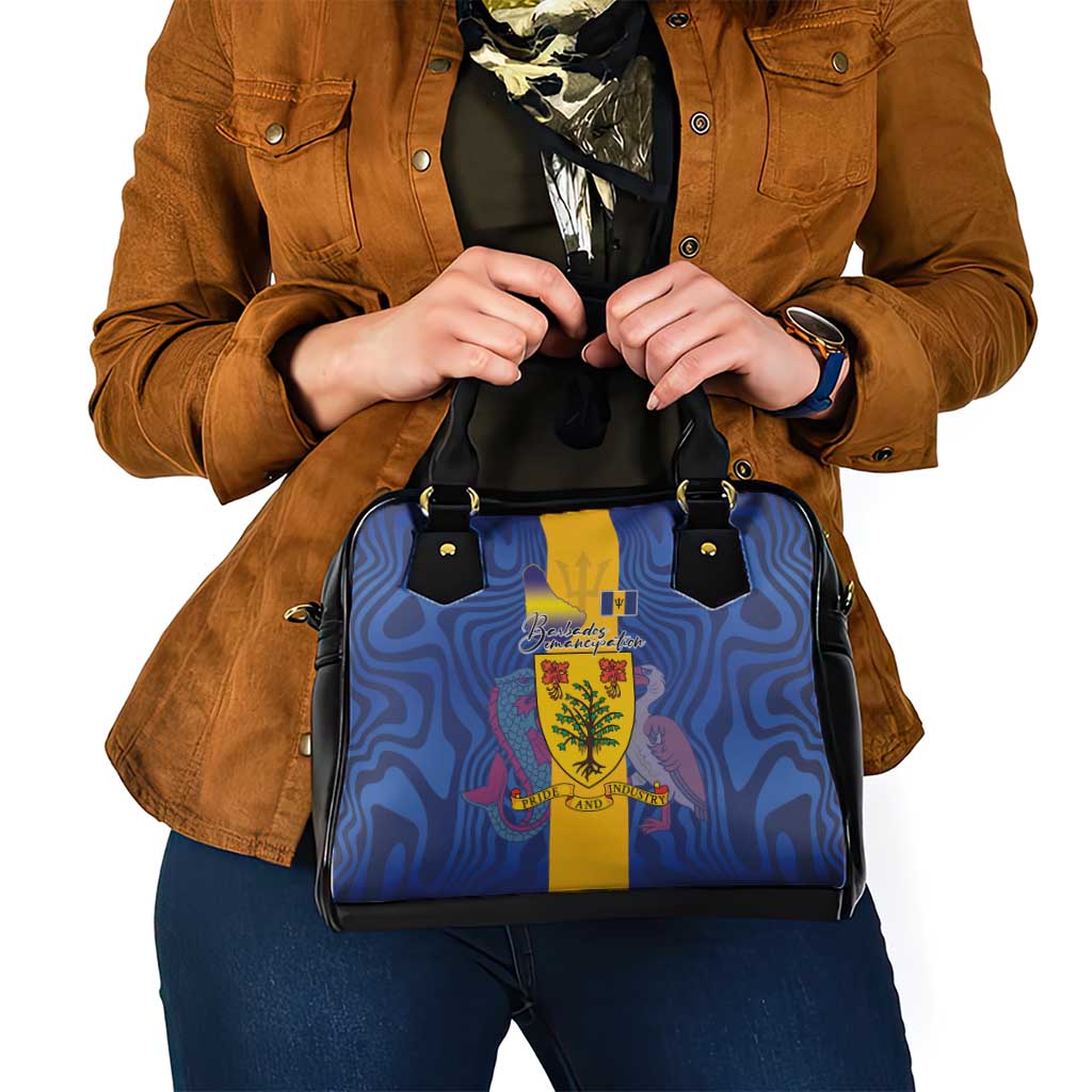 Barbados Emancipation Day Shoulder Handbag Coat of Arms and Map National Flag Style - Wonder Print Shop