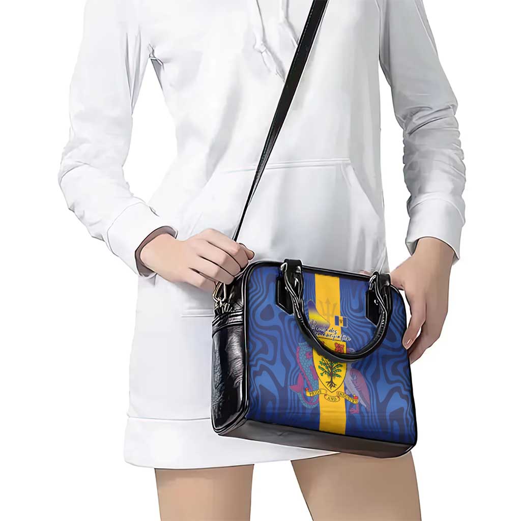 Barbados Emancipation Day Shoulder Handbag Coat of Arms and Map National Flag Style - Wonder Print Shop