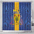 Barbados Emancipation Day Shower Curtain Coat of Arms and Map National Flag Style - Wonder Print Shop