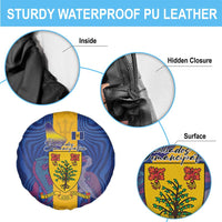 Barbados Emancipation Day Spare Tire Cover Coat of Arms and Map National Flag Style - Wonder Print Shop