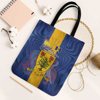 Barbados Emancipation Day Tote Bag Coat of Arms and Map National Flag Style - Wonder Print Shop