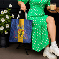 Barbados Emancipation Day Tote Bag Coat of Arms and Map National Flag Style - Wonder Print Shop