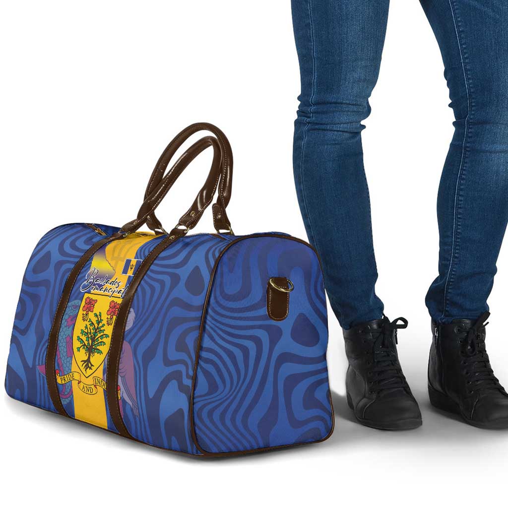 Barbados Emancipation Day Travel Bag Coat of Arms and Map National Flag Style - Wonder Print Shop