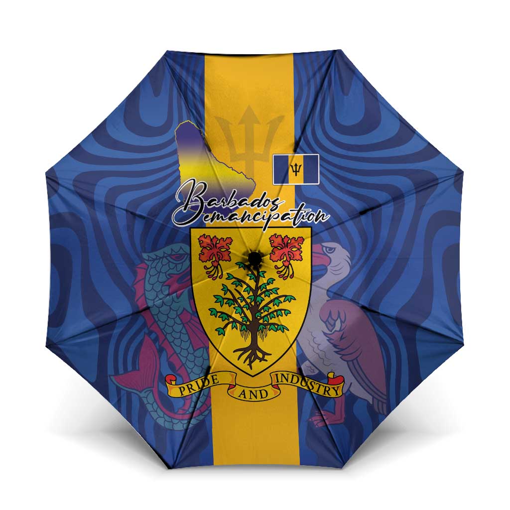 Barbados Emancipation Day Umbrella Coat of Arms and Map National Flag Style - Wonder Print Shop
