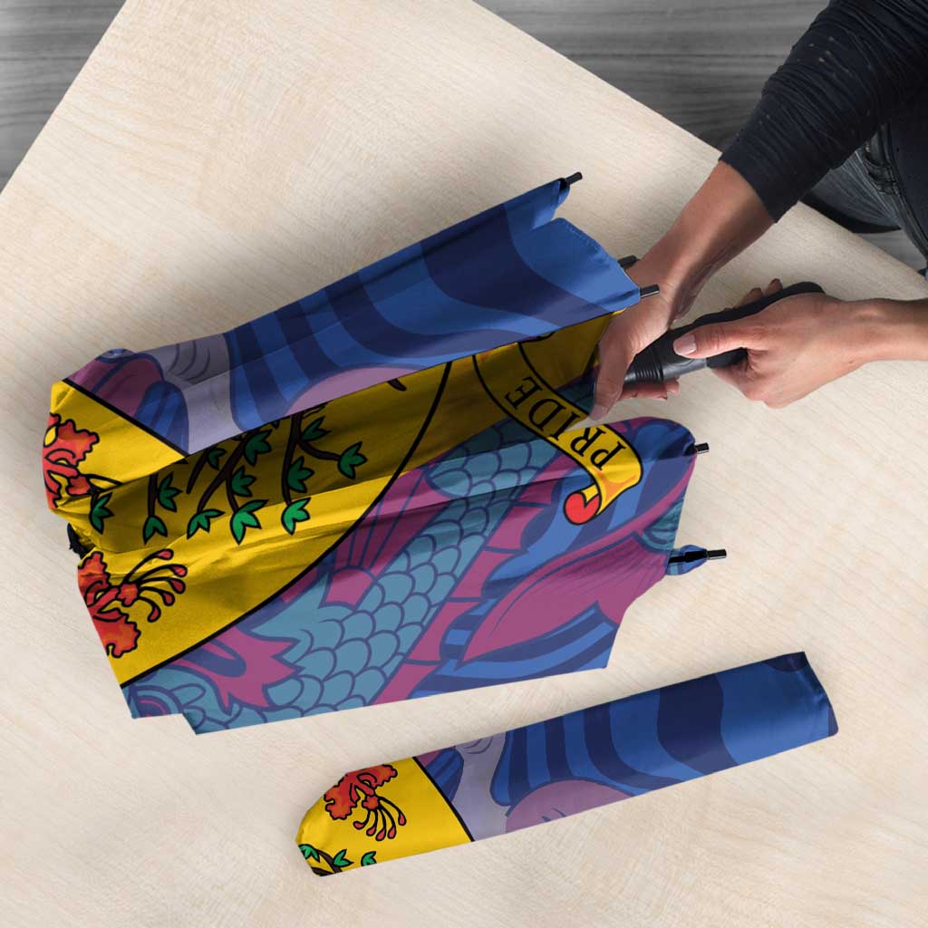 Barbados Emancipation Day Umbrella Coat of Arms and Map National Flag Style - Wonder Print Shop