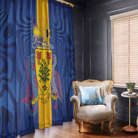 Barbados Emancipation Day Window Curtain Coat of Arms and Map National Flag Style - Wonder Print Shop