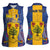 Personalised Barbados Emancipation Day Women Sleeveless Polo Shirt Coat of Arms and Map National Flag Style - Wonder Print Shop