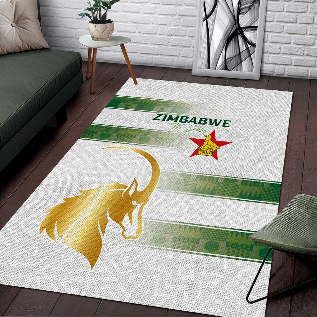 Zimbabwe Rugby The Champions 2025 Area Rug The Gold Sables Version - Wonder Print Shop