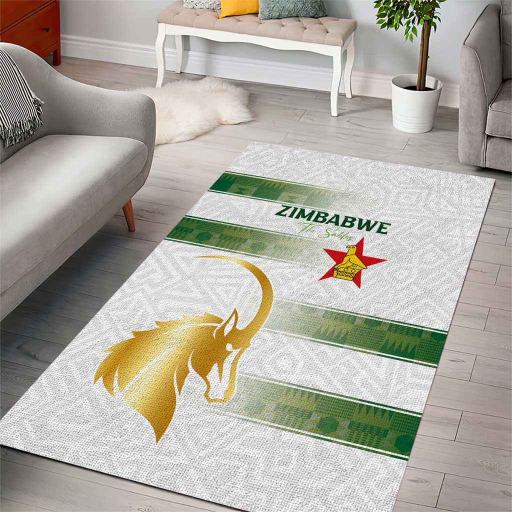 Zimbabwe Rugby The Champions 2025 Area Rug The Gold Sables Version - Wonder Print Shop