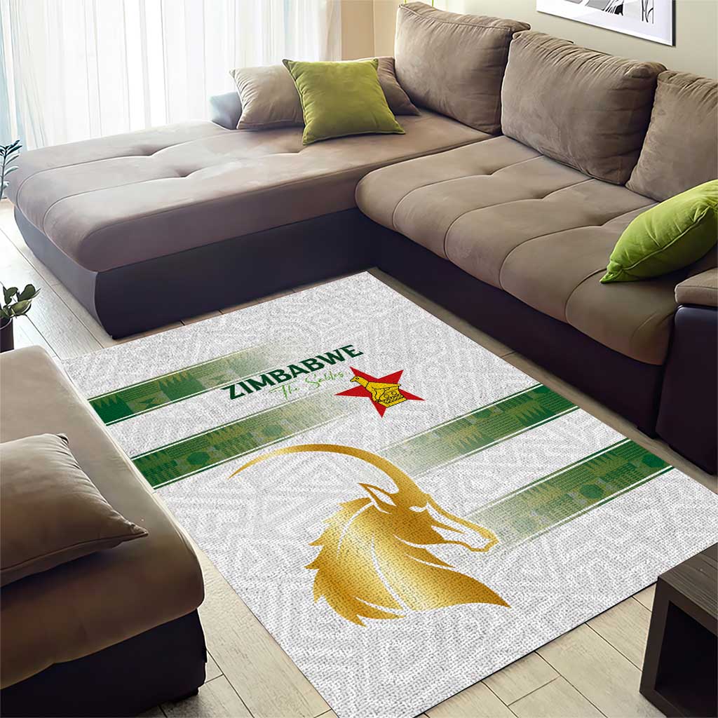 Zimbabwe Rugby The Champions 2025 Area Rug The Gold Sables Version - Wonder Print Shop