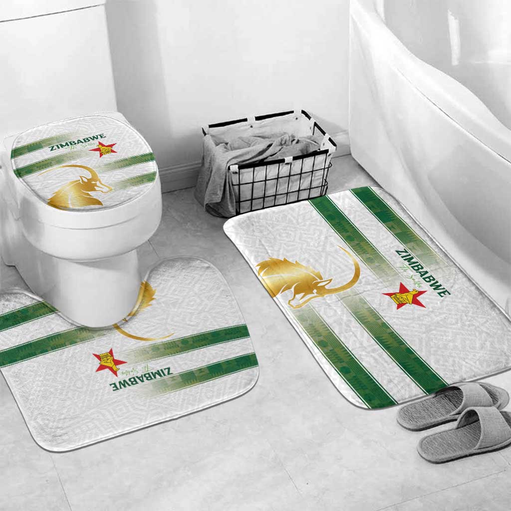 Zimbabwe Rugby The Champions 2025 Bathroom Set The Gold Sables Version - Wonder Print Shop