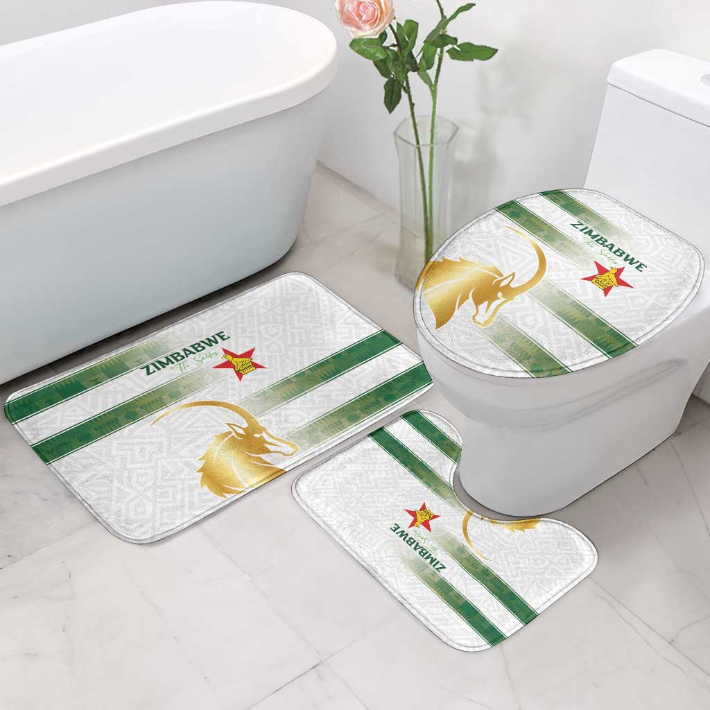 Zimbabwe Rugby The Champions 2025 Bathroom Set The Gold Sables Version - Wonder Print Shop