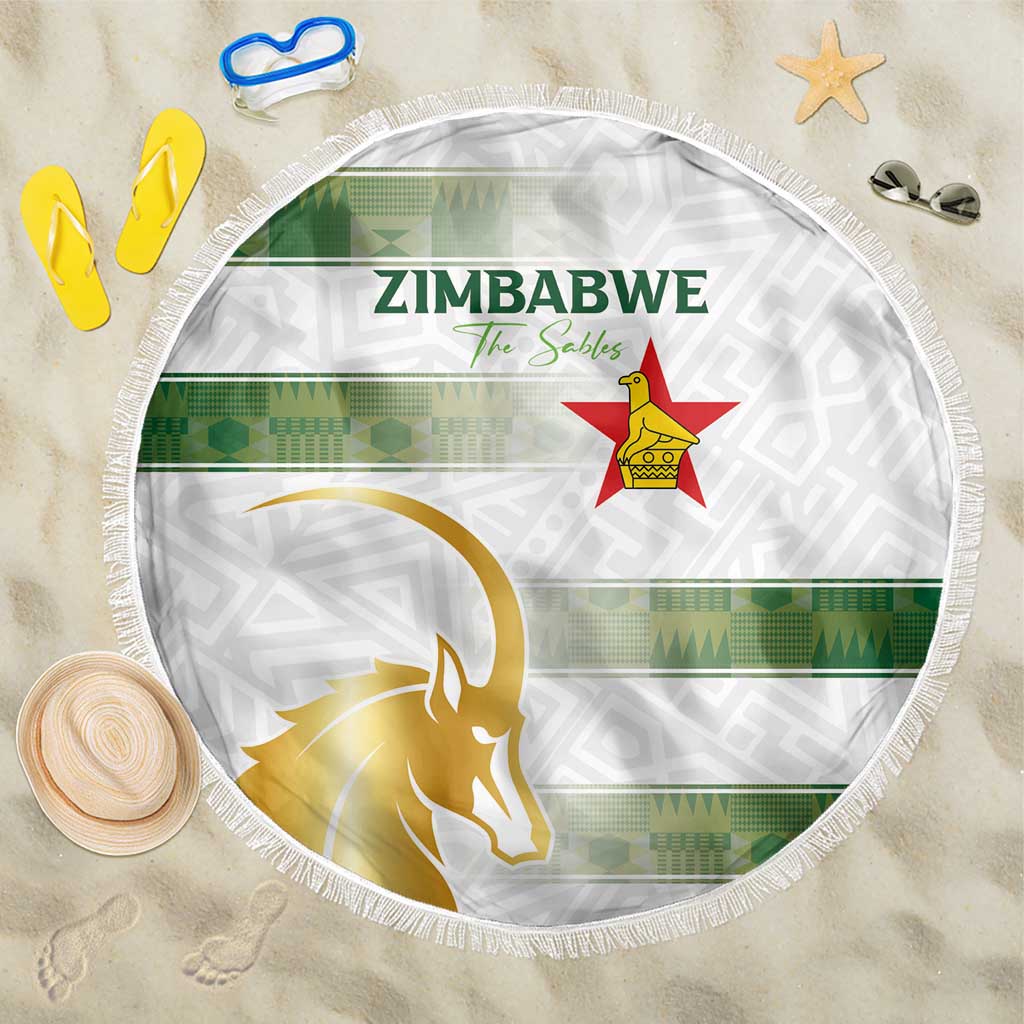 Zimbabwe Rugby The Champions 2025 Beach Blanket The Gold Sables Version - Wonder Print Shop