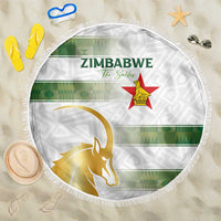 Zimbabwe Rugby The Champions 2025 Beach Blanket The Gold Sables Version - Wonder Print Shop