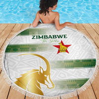Zimbabwe Rugby The Champions 2025 Beach Blanket The Gold Sables Version - Wonder Print Shop