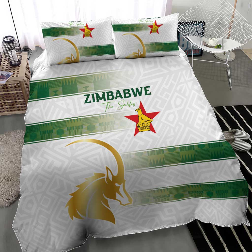 Zimbabwe Rugby The Champions 2025 Bedding Set The Gold Sables Version - Wonder Print Shop