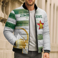 Custom Zimbabwe Rugby The Champions 2025 Bomber Puffer Jacket The Gold Sables Version - Wonder Print Shop