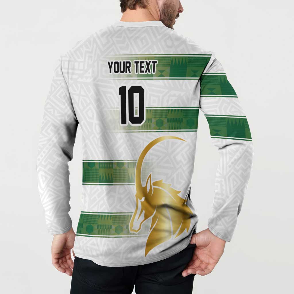 Custom Zimbabwe Rugby The Champions 2025 Button Sweatshirt The Gold Sables Version - Wonder Print Shop
