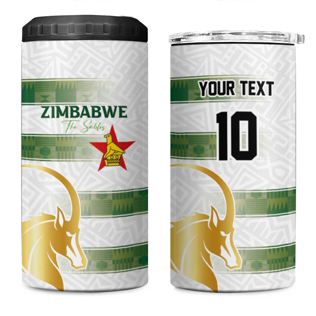 Custom Zimbabwe Rugby The Champions 2025 4 in 1 Can Cooler Tumbler The Gold Sables Version - Wonder Print Shop