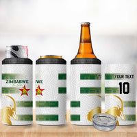 Custom Zimbabwe Rugby The Champions 2025 4 in 1 Can Cooler Tumbler The Gold Sables Version - Wonder Print Shop