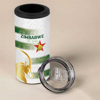 Custom Zimbabwe Rugby The Champions 2025 4 in 1 Can Cooler Tumbler The Gold Sables Version - Wonder Print Shop