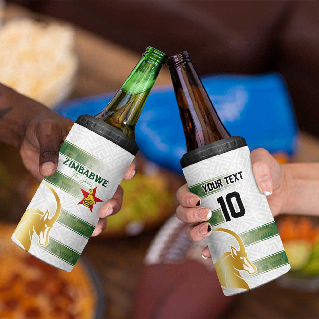 Custom Zimbabwe Rugby The Champions 2025 4 in 1 Can Cooler Tumbler The Gold Sables Version - Wonder Print Shop