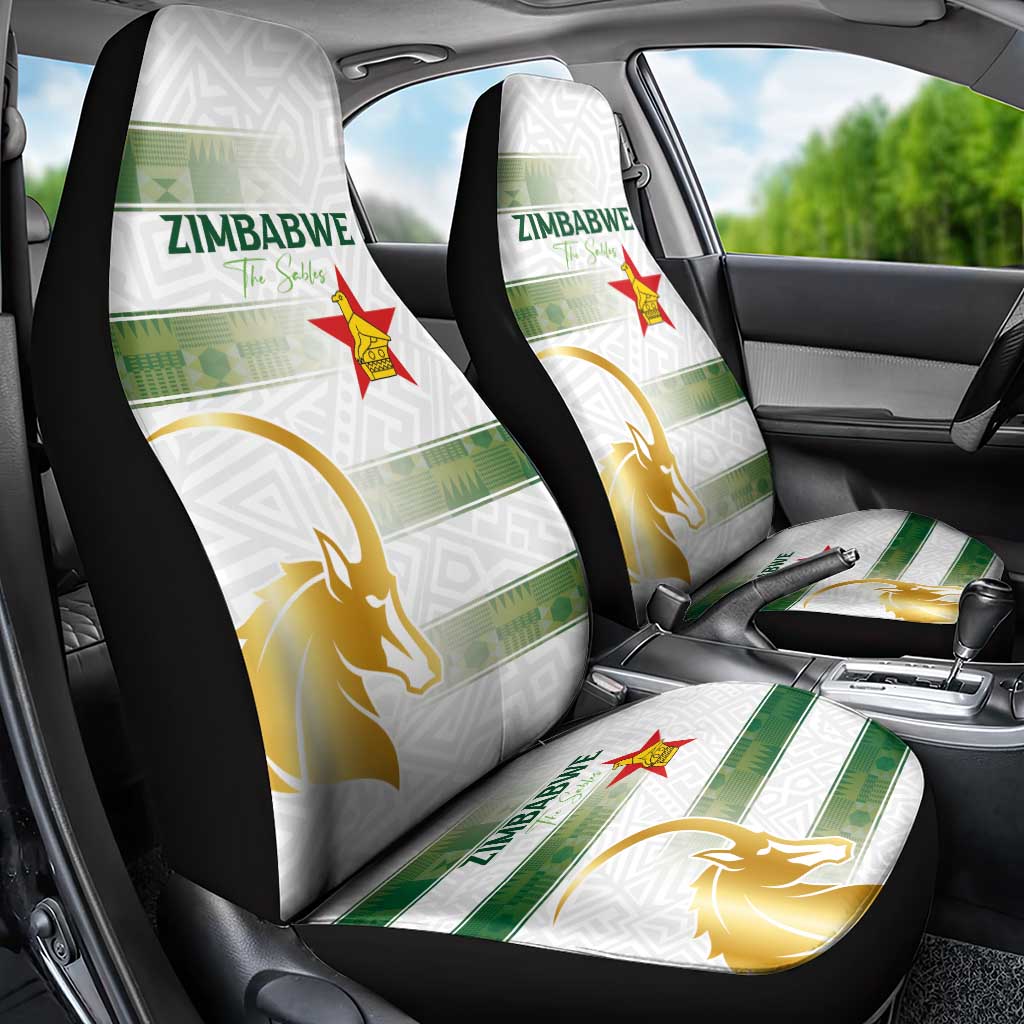 Zimbabwe Rugby The Champions 2025 Car Seat Cover The Gold Sables Version - Wonder Print Shop
