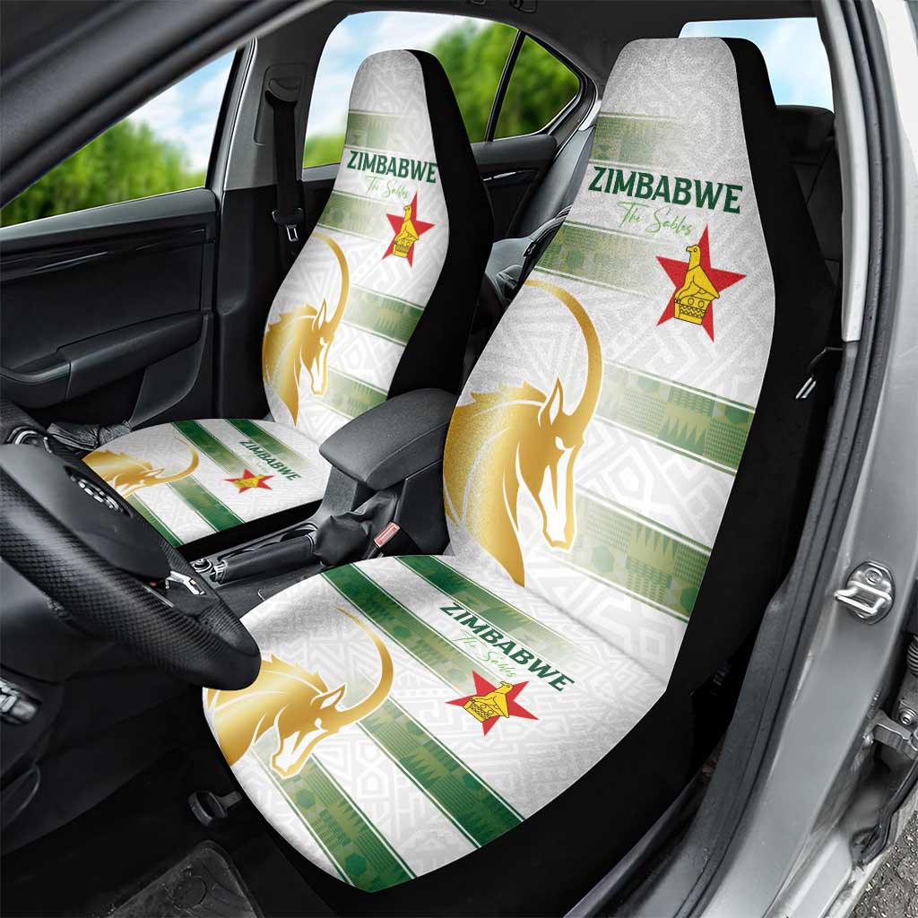 Zimbabwe Rugby The Champions 2025 Car Seat Cover The Gold Sables Version - Wonder Print Shop