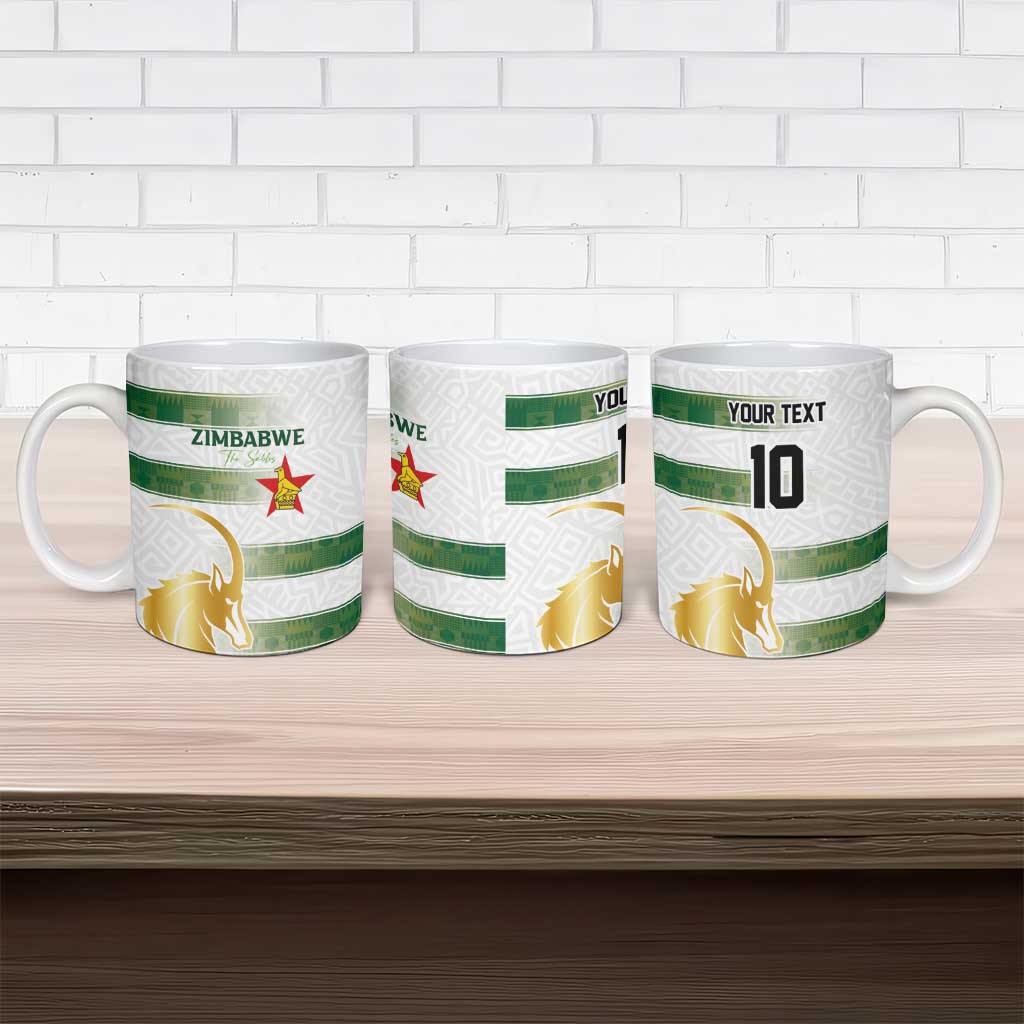 Custom Zimbabwe Rugby The Champions 2025 Ceramic Mug The Gold Sables Version - Wonder Print Shop