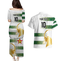 Custom Zimbabwe Rugby The Champions 2025 Couples Matching Puletasi and Hawaiian Shirt The Gold Sables Version - Wonder Print Shop