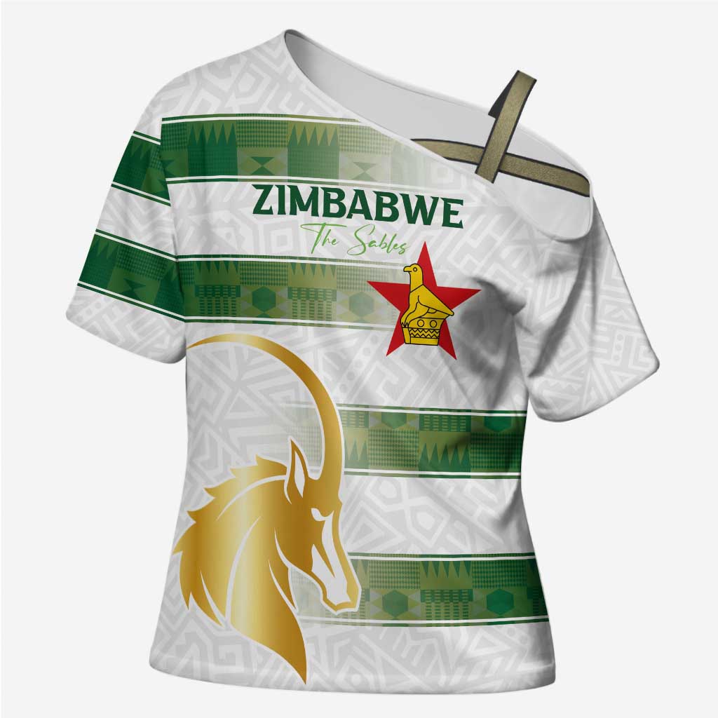 Custom Zimbabwe Rugby The Champions 2025 Cross Shoulder Shirt The Gold Sables Version - Wonder Print Shop