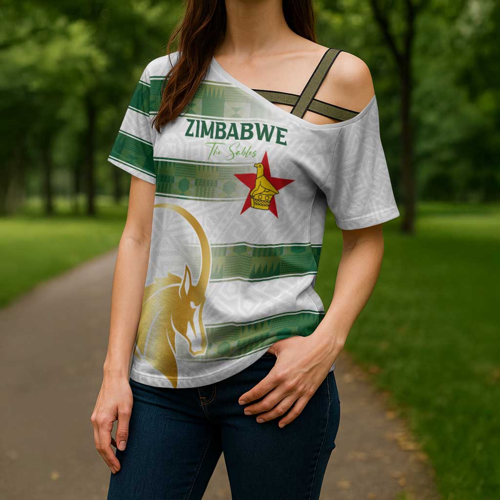 Custom Zimbabwe Rugby The Champions 2025 Cross Shoulder Shirt The Gold Sables Version - Wonder Print Shop