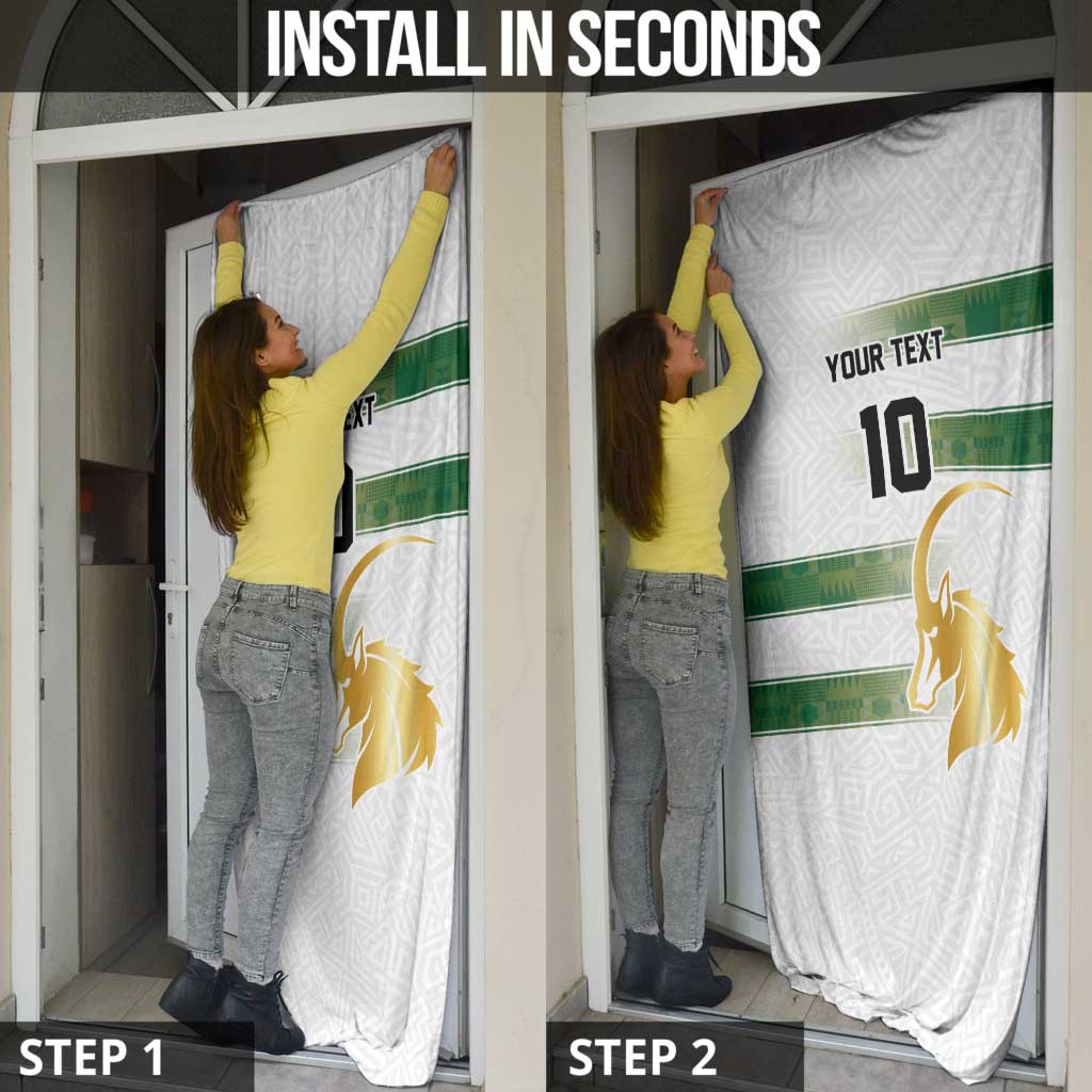 Custom Zimbabwe Rugby The Champions 2025 Door Cover The Gold Sables Version - Wonder Print Shop