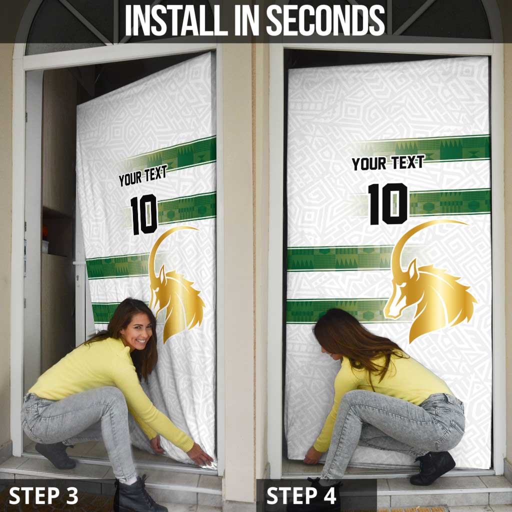 Custom Zimbabwe Rugby The Champions 2025 Door Cover The Gold Sables Version - Wonder Print Shop