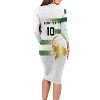 Custom Zimbabwe Rugby The Champions 2025 Family Matching Long Sleeve Bodycon Dress and Hawaiian Shirt The Gold Sables Version - Wonder Print Shop