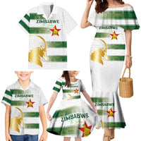 Custom Zimbabwe Rugby The Champions 2025 Family Matching Mermaid Dress and Hawaiian Shirt The Gold Sables Version - Wonder Print Shop