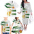 Custom Zimbabwe Rugby The Champions 2025 Family Matching Off The Shoulder Long Sleeve Dress and Hawaiian Shirt The Gold Sables Version - Wonder Print Shop