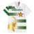 Custom Zimbabwe Rugby The Champions 2025 Family Matching Off Shoulder Short Dress and Hawaiian Shirt The Gold Sables Version - Wonder Print Shop