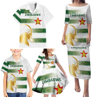 Custom Zimbabwe Rugby The Champions 2025 Family Matching Puletasi and Hawaiian Shirt The Gold Sables Version - Wonder Print Shop