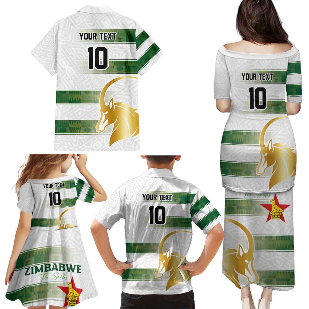 Custom Zimbabwe Rugby The Champions 2025 Family Matching Puletasi and Hawaiian Shirt The Gold Sables Version - Wonder Print Shop