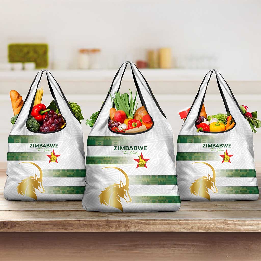 Zimbabwe Rugby The Champions 2025 Grocery Bag The Gold Sables Version - Wonder Print Shop