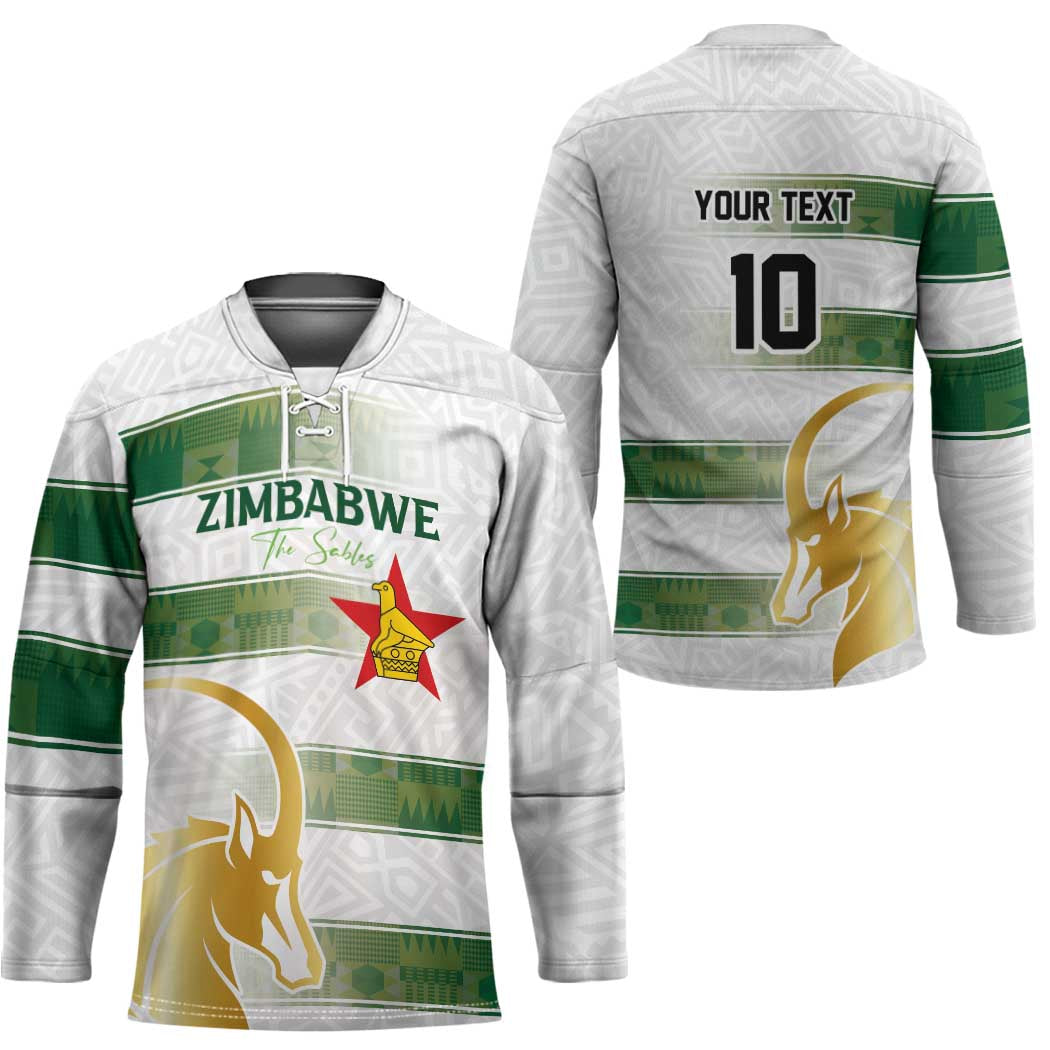 Custom Zimbabwe Rugby The Champions 2025 Hockey Jersey The Gold Sables Version - Wonder Print Shop