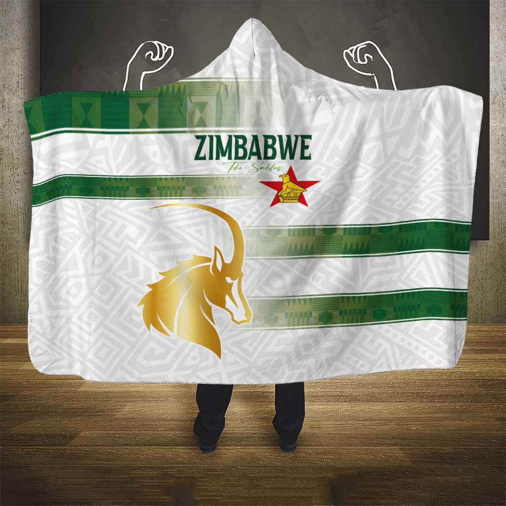 Zimbabwe Rugby The Champions 2025 Hooded Blanket The Gold Sables Version - Wonder Print Shop