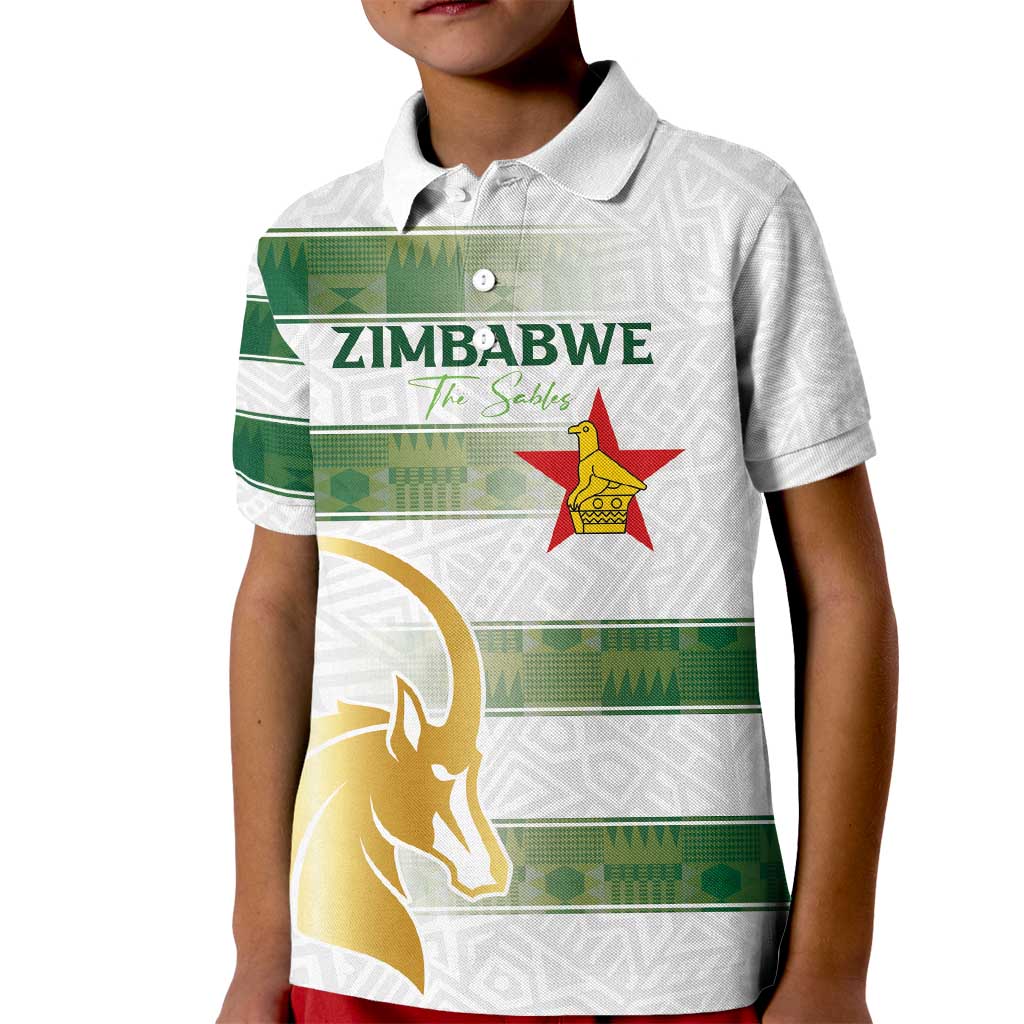 Custom Zimbabwe Rugby The Champions 2025 Kid Polo Shirt The Gold Sables Version - Wonder Print Shop