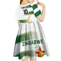 Custom Zimbabwe Rugby The Champions 2025 Kid Short Sleeve Dress The Gold Sables Version - Wonder Print Shop
