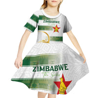 Custom Zimbabwe Rugby The Champions 2025 Kid Short Sleeve Dress The Gold Sables Version - Wonder Print Shop
