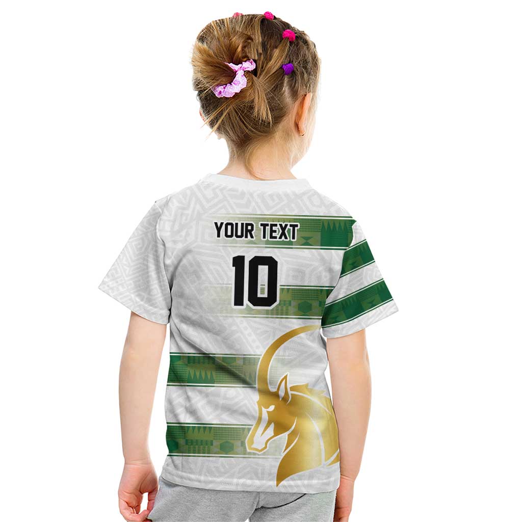 Custom Zimbabwe Rugby The Champions 2025 Kid T Shirt The Gold Sables Version - Wonder Print Shop