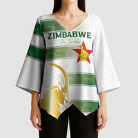 Custom Zimbabwe Rugby The Champions 2025 Kimono Sleeve Blouse The Gold Sables Version - Wonder Print Shop